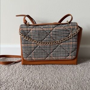 a new day Brown and Black Houndstooth Shoulder Bag